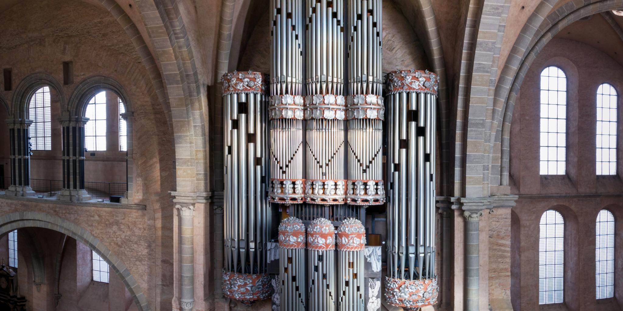 Frontale Ansicht der Schwalbennestorgel