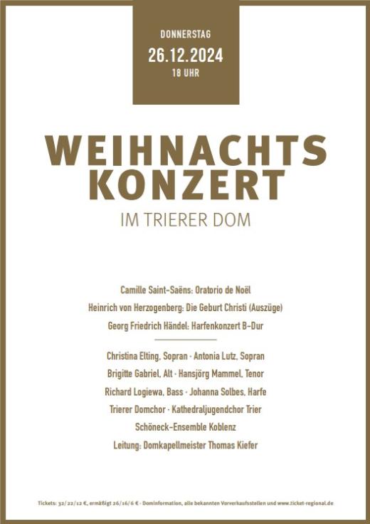 Plakat zum Weihnachtskonzert